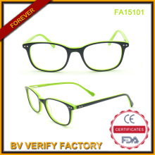 Wholesale Acetate Frame Glasses Green Color Frames (FA15101)